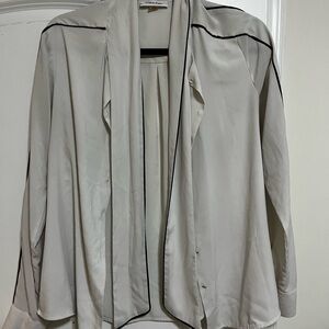 Women's White shirt with Black Trim